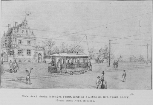 První elektrická tramvaj v Praze